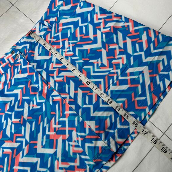 Slazenger Golf Skort Womens 12 Blue Geometric Colorful Performance Mini Casual - Picture 10 of 10